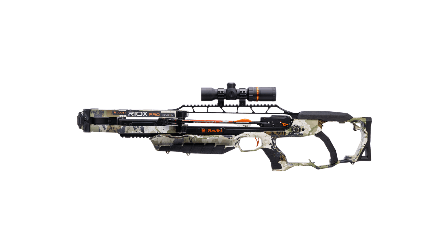 Ravin R10X Pro XK7 opposite-side profile showing stock geometry and rail structure