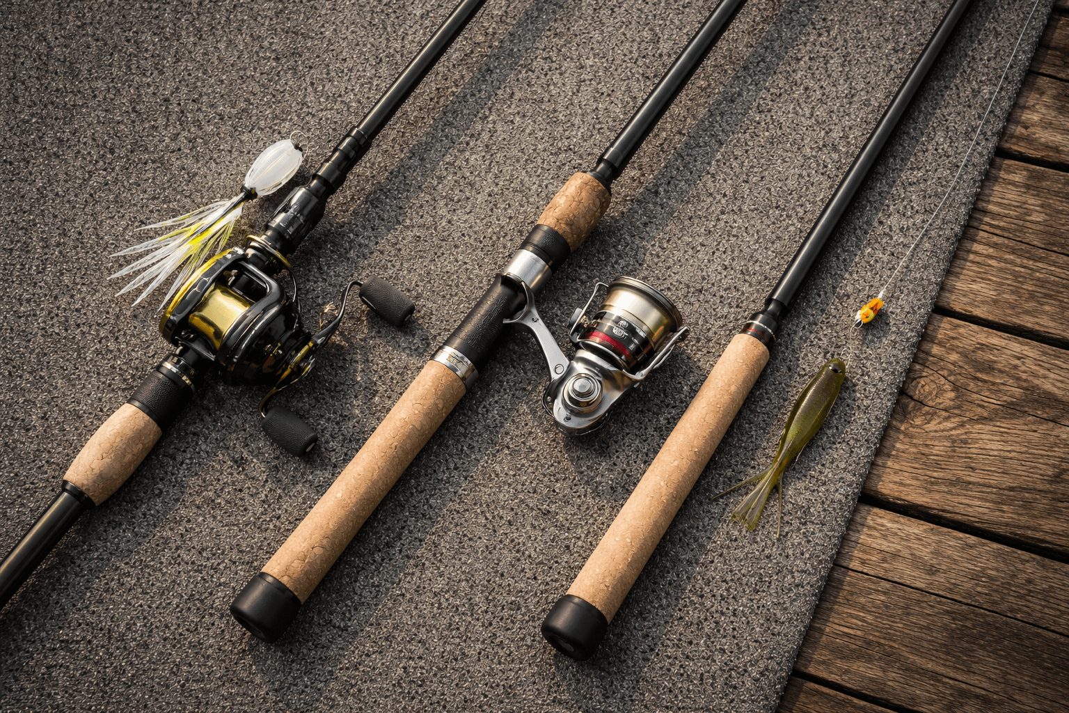 spring bass fishing gear comparison with baitcasting spinning and tenkara setups